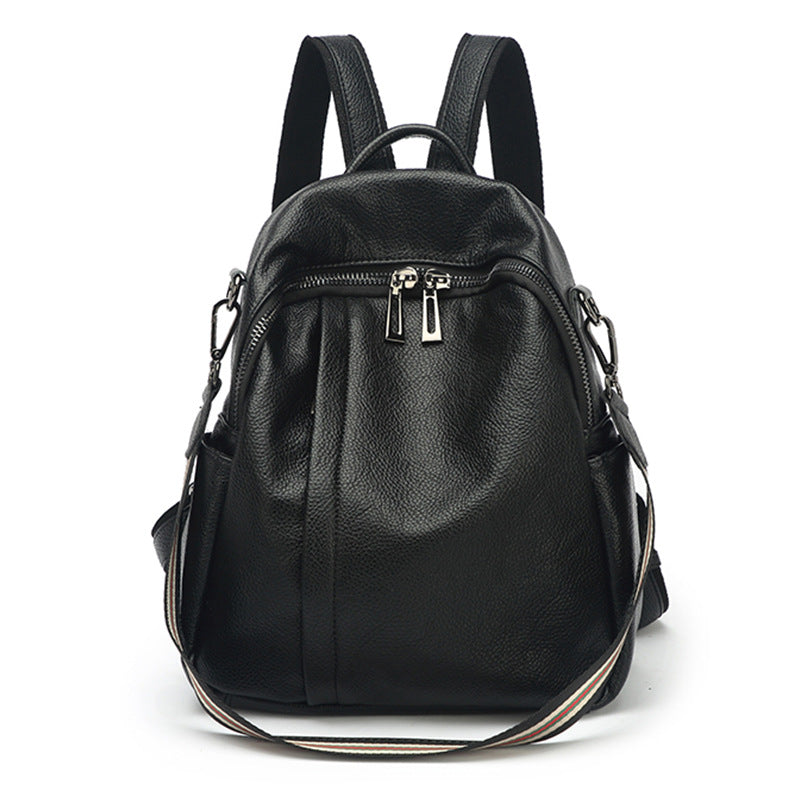 Women's Street Trend Leather Solid Color Sewing Luggage