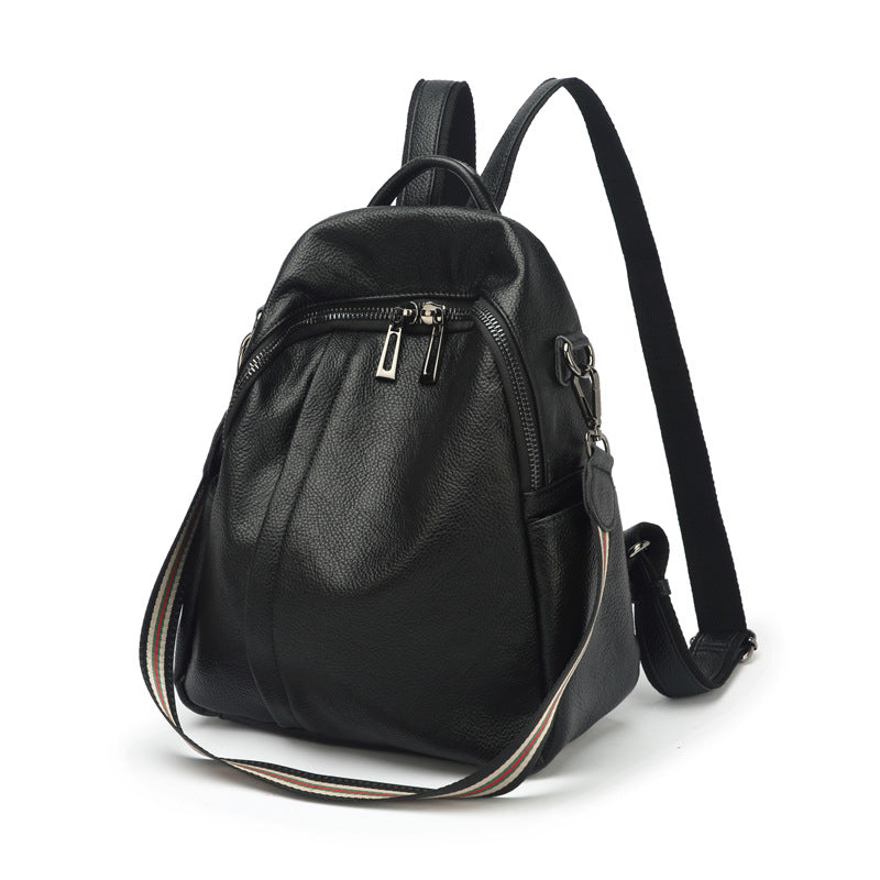 Women's Street Trend Leather Solid Color Sewing Luggage