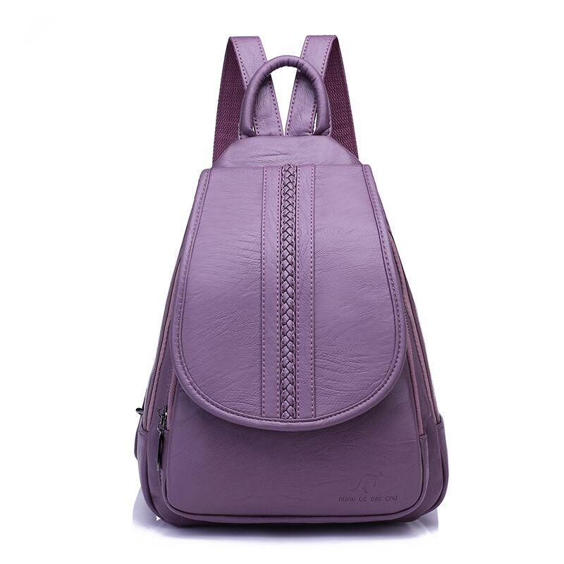Women's Soft Sheepskin Pattern Street Fashion Personality Backpacks
