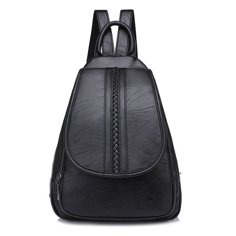 Women's Soft Sheepskin Pattern Street Fashion Personality Backpacks