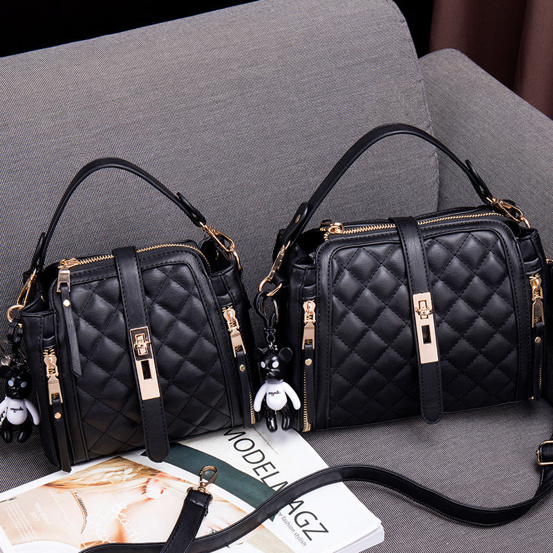 Women's Pattern Texture Fashionable Korean Style Portable Crossbody Bags