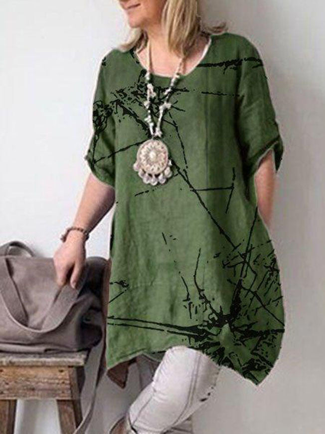 Women's Glamorous Elegant Summer Printed Sleeve Blouses