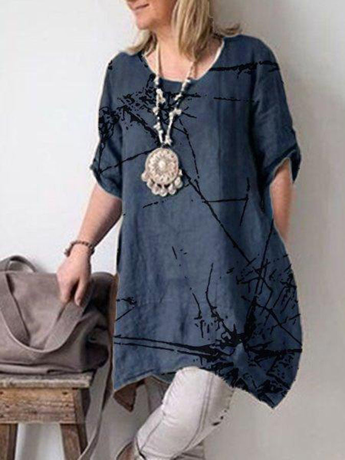Women's Glamorous Elegant Summer Printed Sleeve Blouses