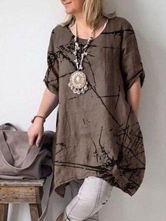 Women's Glamorous Elegant Summer Printed Sleeve Blouses