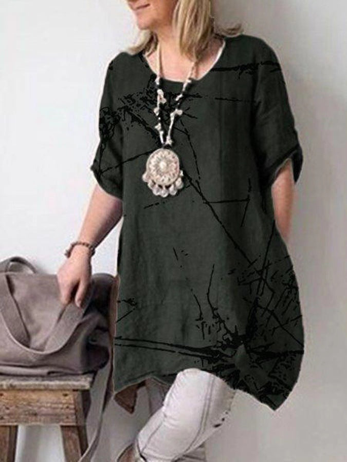 Women's Glamorous Elegant Summer Printed Sleeve Blouses