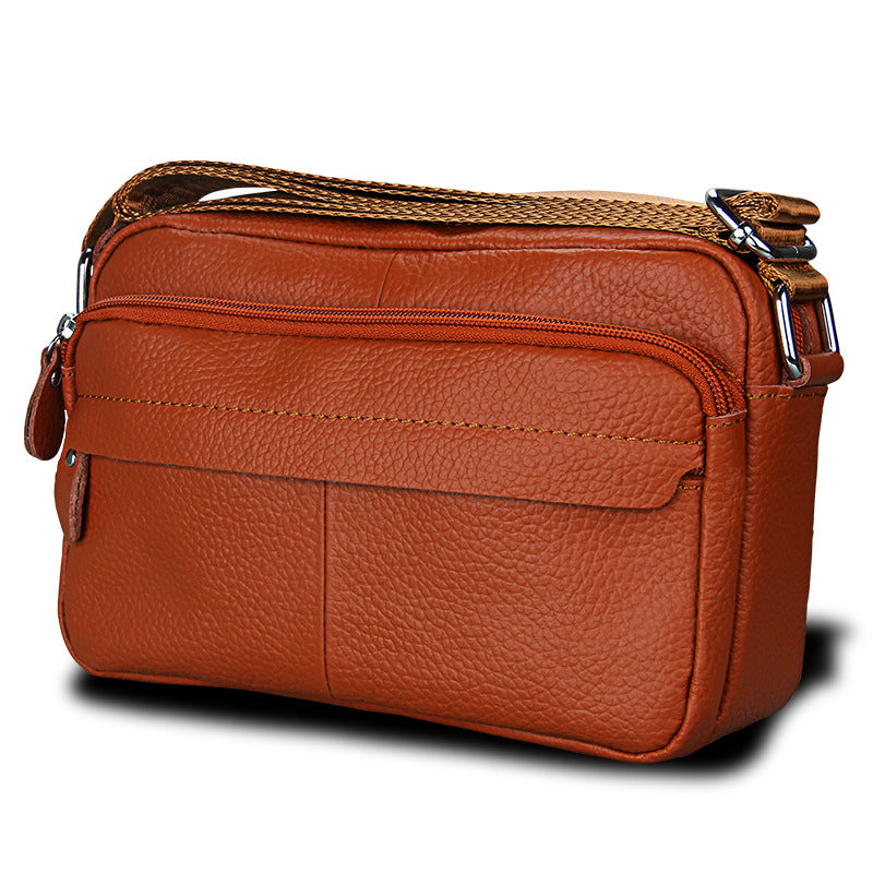 Women's & Men's First Layer Cowhide Korean Mummy Leather Women's Shoulder Bag