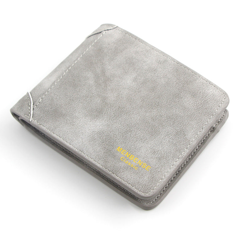 Men's Frosted Short Large Capacity Multifunctional Leisure Men's Wallet