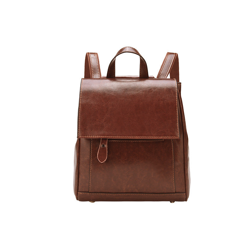 Women's Large Capacity Genuine Leather Retro Fashion Backpacks