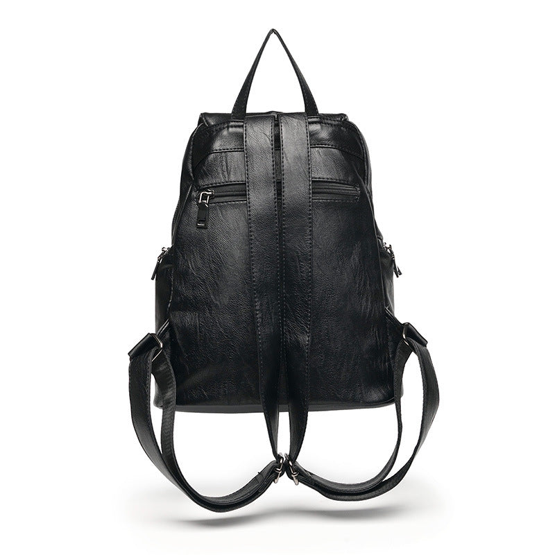 Women's Pretty Korean Fashionable Soft Leather Backpacks