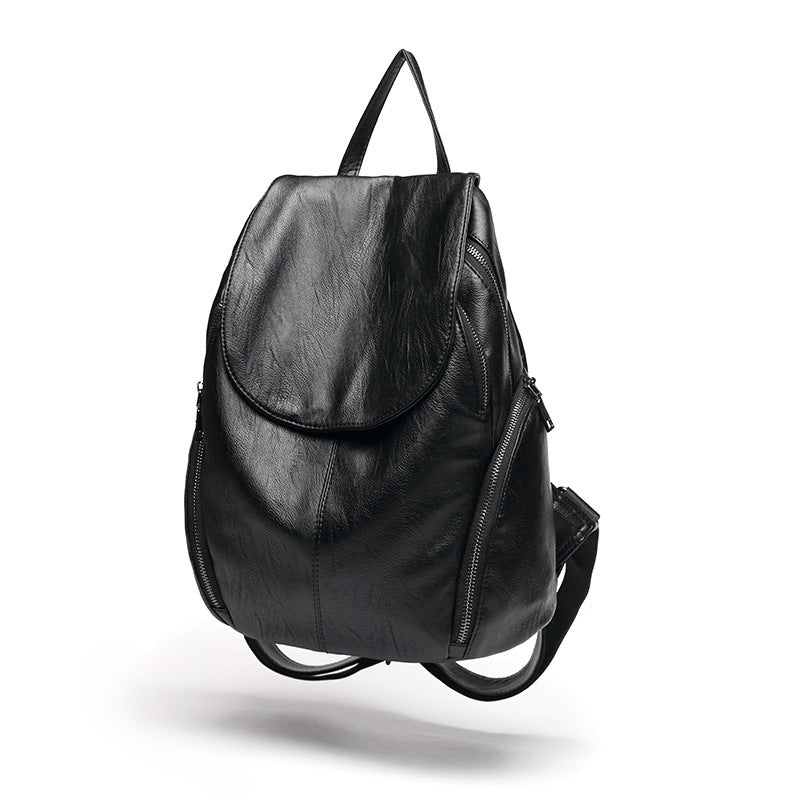 Women's Pretty Korean Fashionable Soft Leather Backpacks