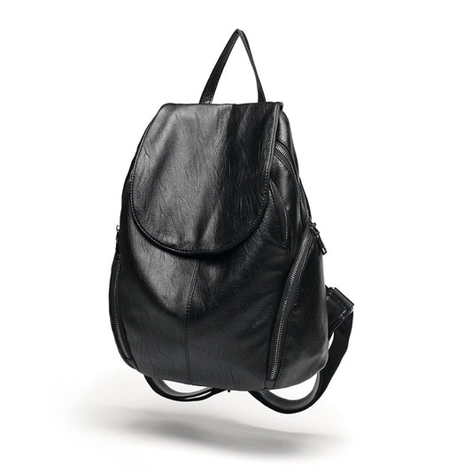 Women's Pretty Korean Fashionable Soft Leather Backpacks