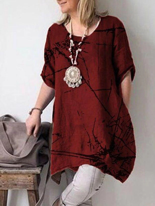Women's Glamorous Elegant Summer Printed Sleeve Blouses