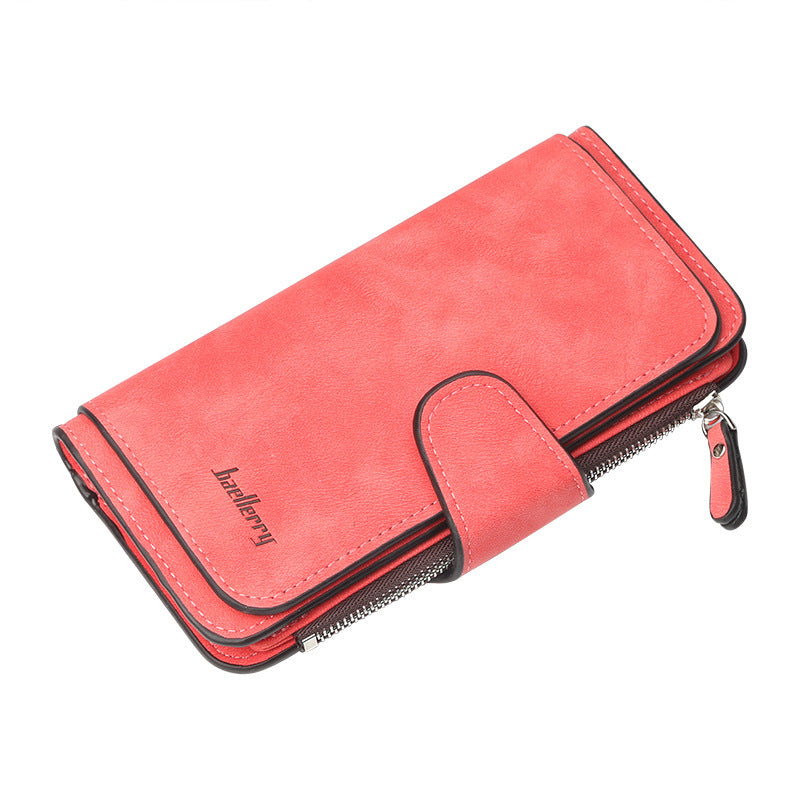 Women's Long Korean Style Multiple Slots Zipper Ladies Wallet