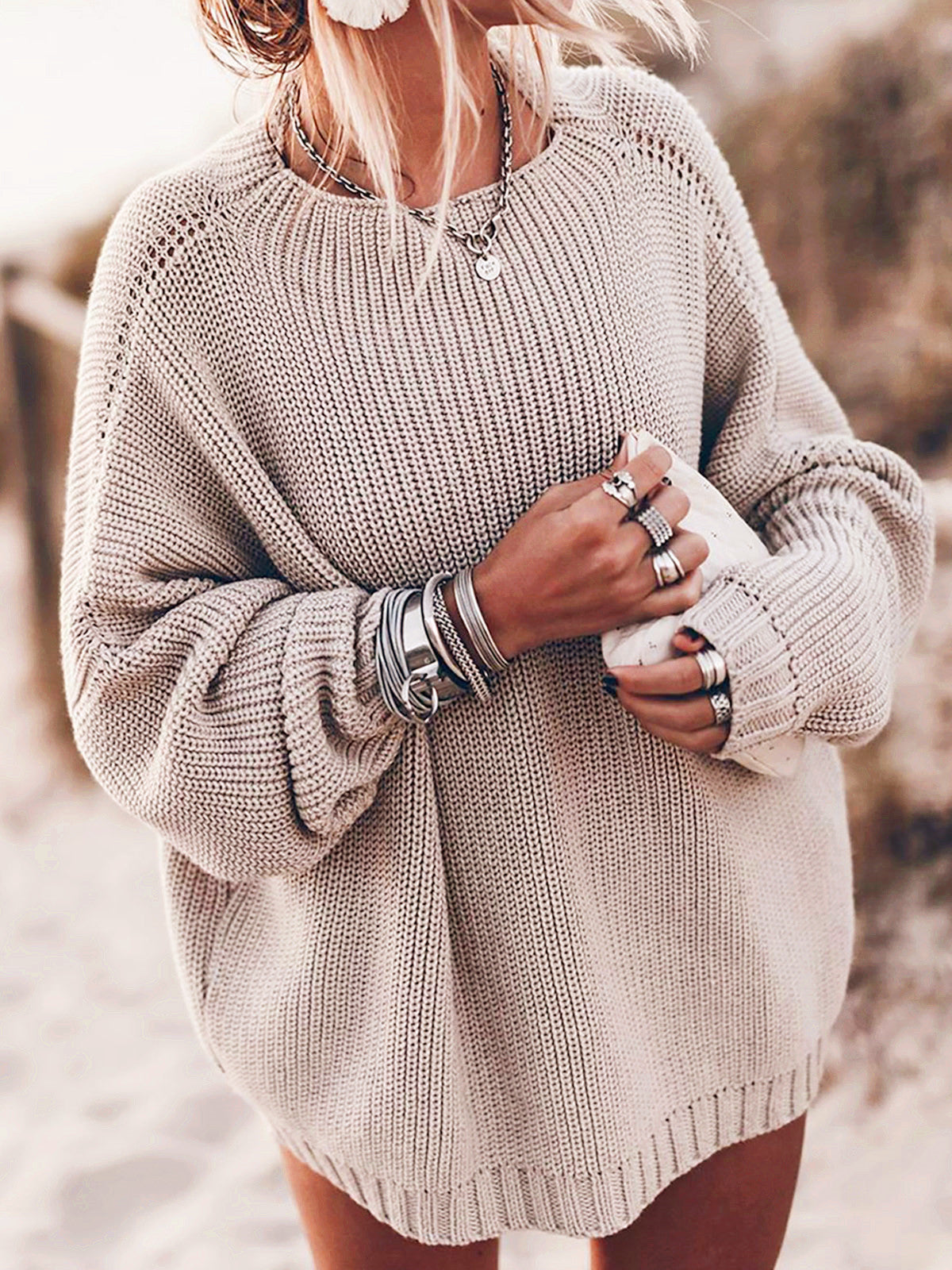 Women's New Woolen Winter Loose-fitting Oversized Knitwear