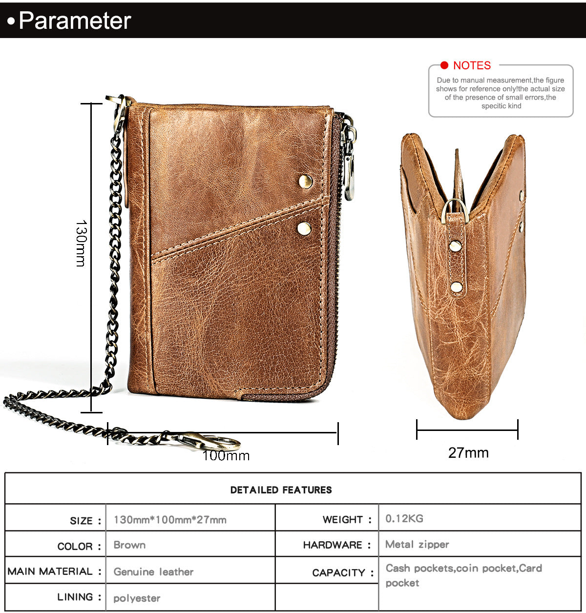 Men's Leather Swiping First Layer Cowhide Men's Wallets