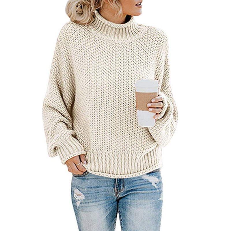 Women's Classic Thick Thread Turtleneck Pullover Sweaters