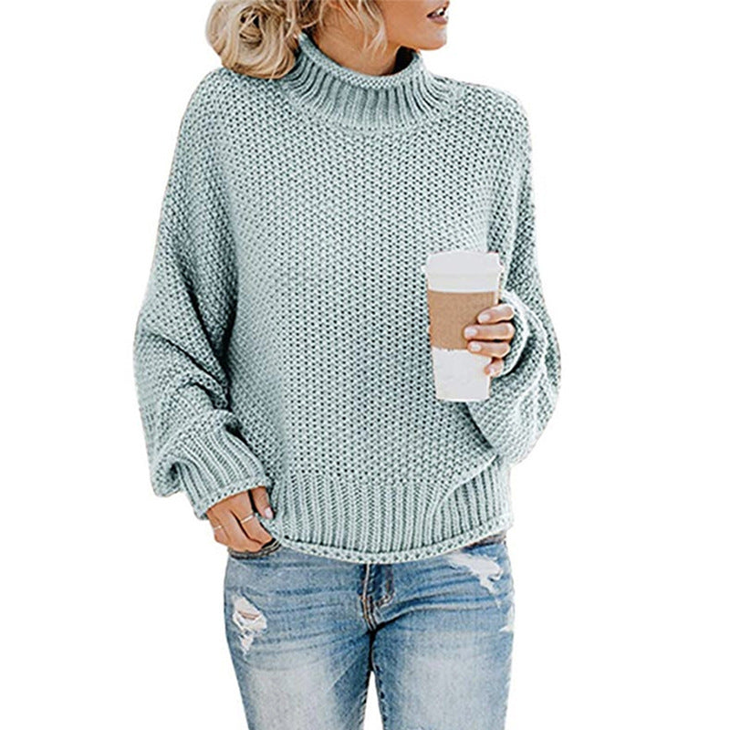 Women's Classic Thick Thread Turtleneck Pullover Sweaters