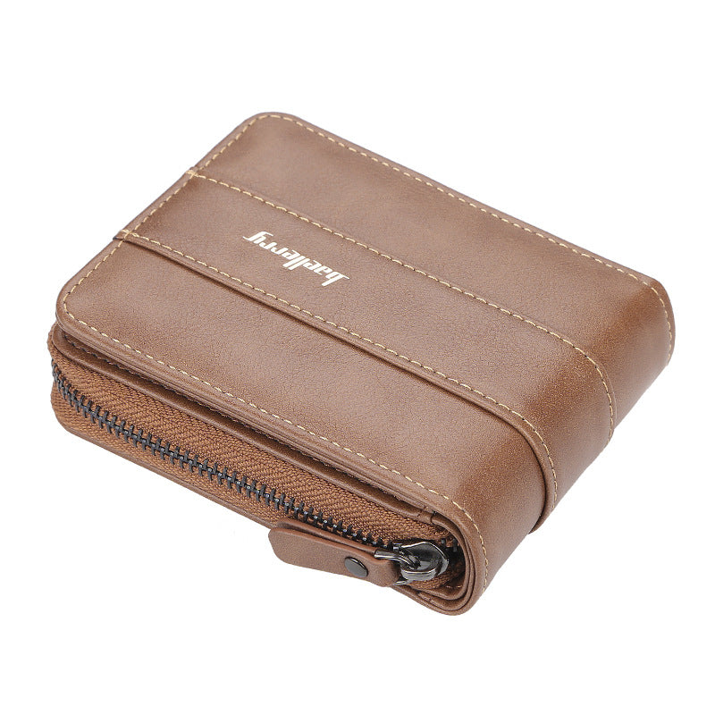 Men's Zipper Multiple Slots Creative Driving License Portable Coin Purses