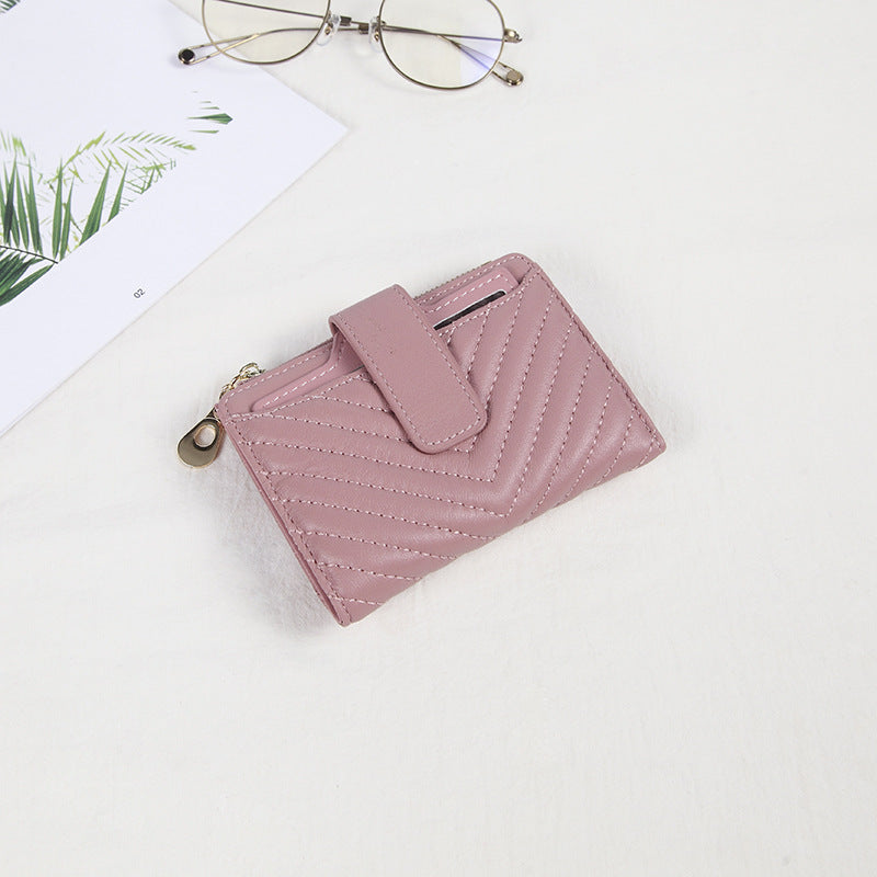 Women's Short Genuine Leather Simple Driving License Ladies Wallets