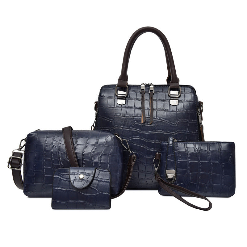 Women's Trendy Stone Pattern Versatile Fashion Leisure Tote Bags