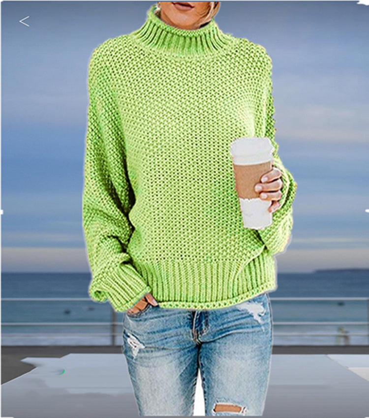 Women's Charming Thick Thread Turtleneck Pullover Sweaters