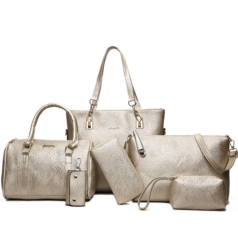 Women's Spring Rose Set Fashion Korean Portable Bags