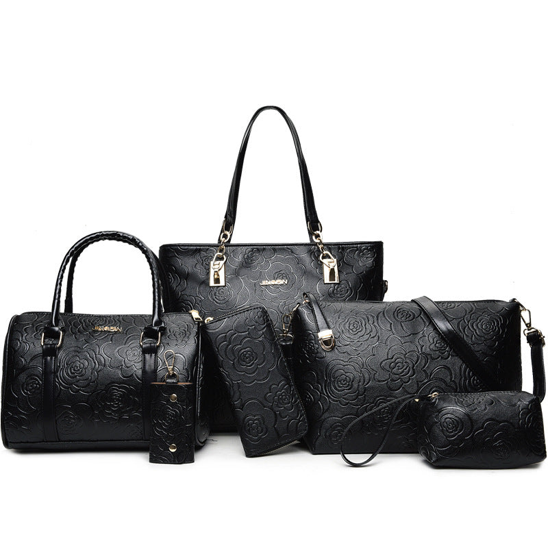 Women's Spring Rose Set Fashion Korean Portable Bags