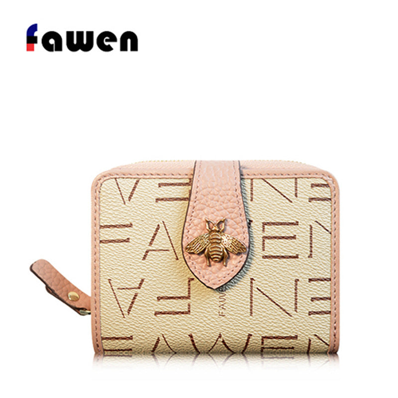 Women's Female Short Print Cowhide Fashion Ladies Wallet