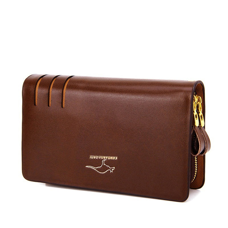 Men's Leather Clutch Soft Cowhide Large Capacity Men's Handbags