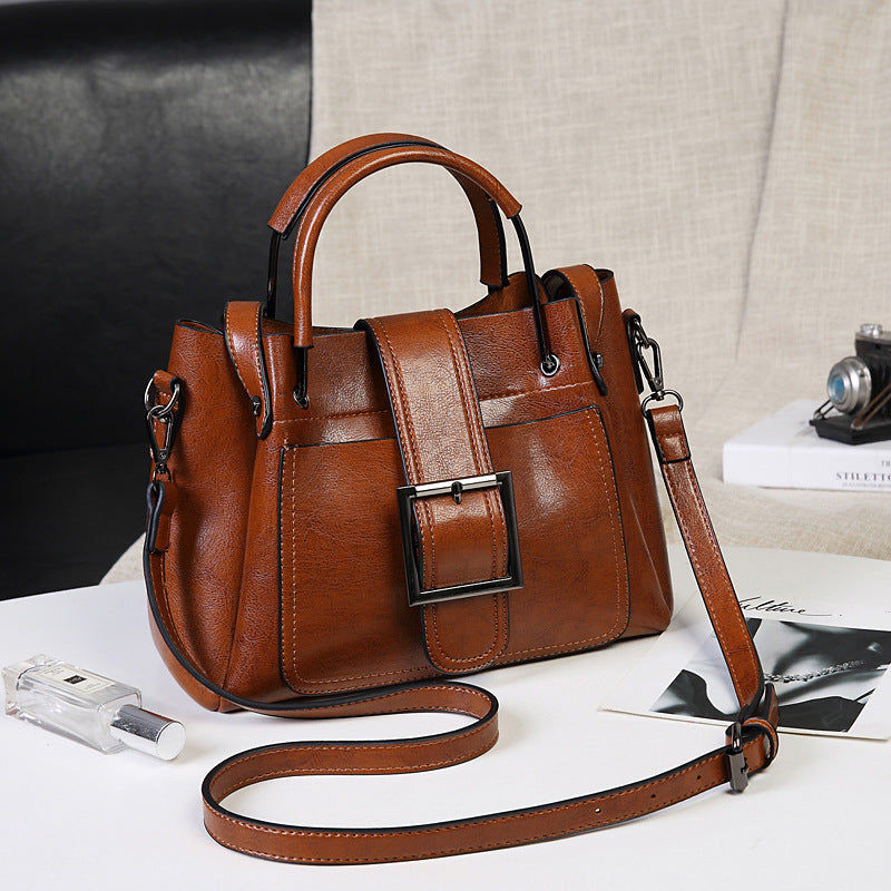 Women's Capacity Fashion Korean Style One Retro Handbags