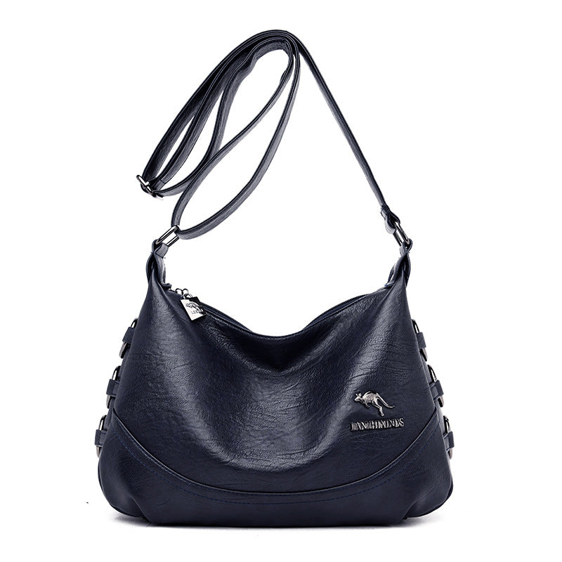 Women's Mother's Fashion Large Capacity Soft Leather Bags