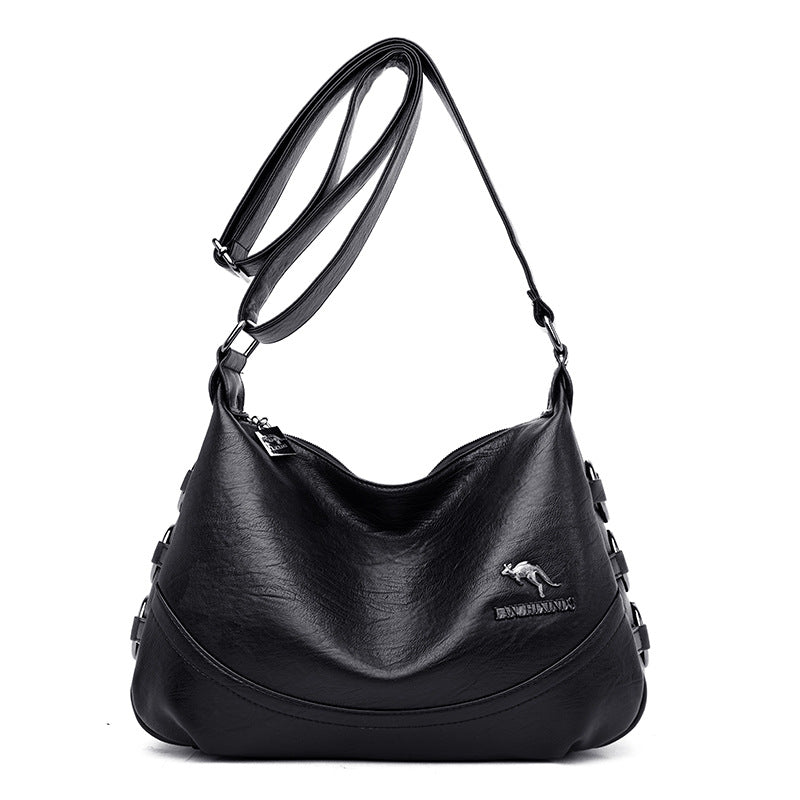 Women's Mother's Fashion Large Capacity Soft Leather Bags