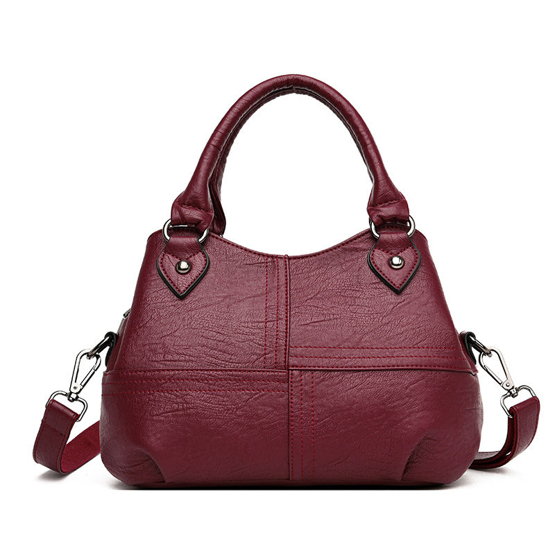 Women's Retro Soft Leather Korean Simple Fashion Shoulder Bags