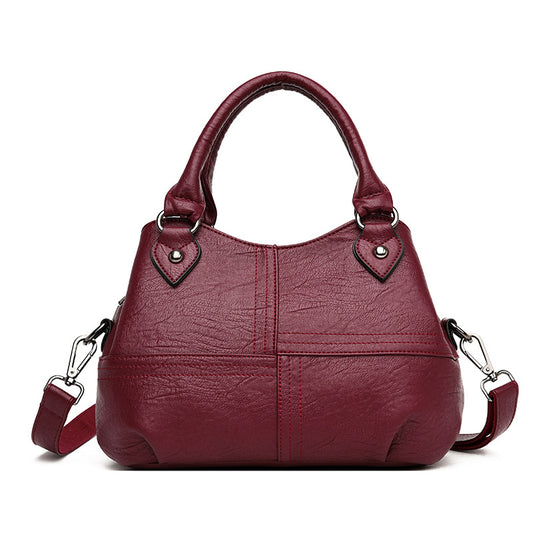 Women's Retro Soft Leather Korean Simple Fashion Shoulder Bags