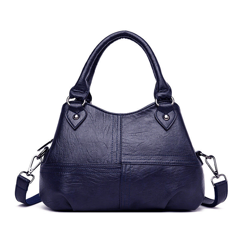Women's Retro Soft Leather Korean Simple Fashion Shoulder Bags