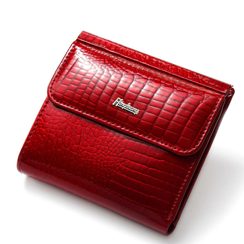 Women's Mini Multifunctional Leather Multiple Slots Patent Ladies Wallets