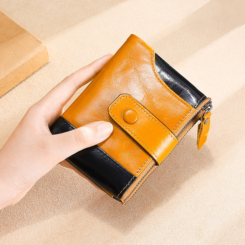 Men's Genuine Leather Cowhide Anti Theft Multiple Men's Wallets