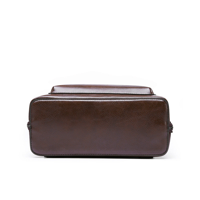 Women's Soft Leather Korean Fashion Retro Shaped Backpacks