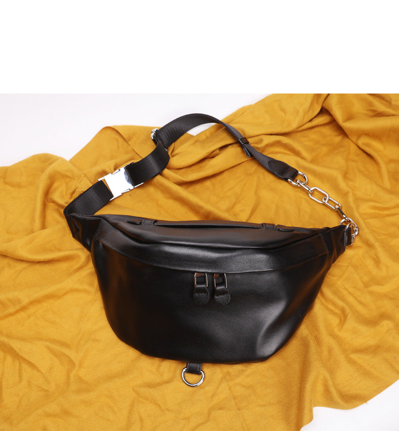 Women's Australian Genuine Leather Chain First Layer Waist Packs