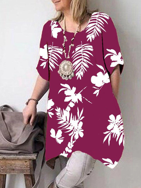 Women's Glamorous Elegant Summer Printed Sleeve Blouses