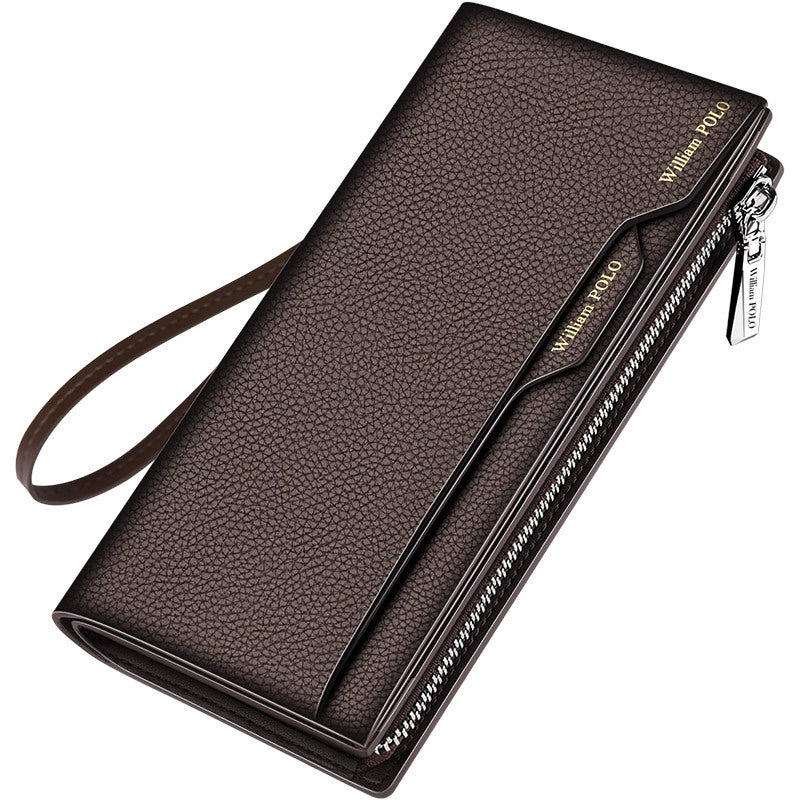 Men's Paul Genuine Leather Long Clutch Large Card Holder