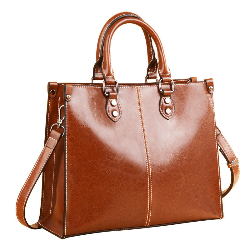 Women's Summer Retro Leather Solid Color Shoulder Bags