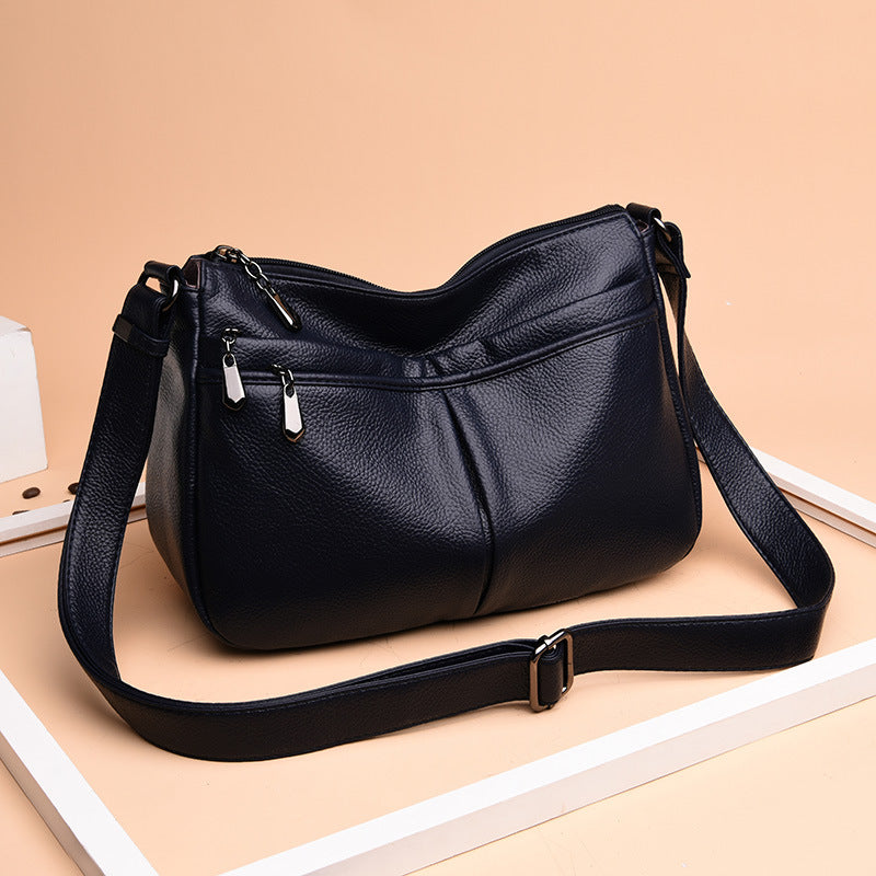 Women's Soft Leather Mother Big Generous Crossbody Bags