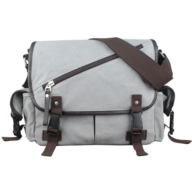 Classic Men's Cool Trend Canvas College Shoulder Bags