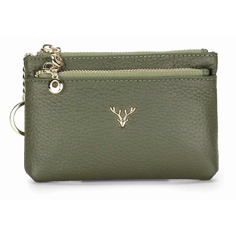 First Layer Cowhide Mini Multifunctional Fashion Hardware Deer Head Purses
