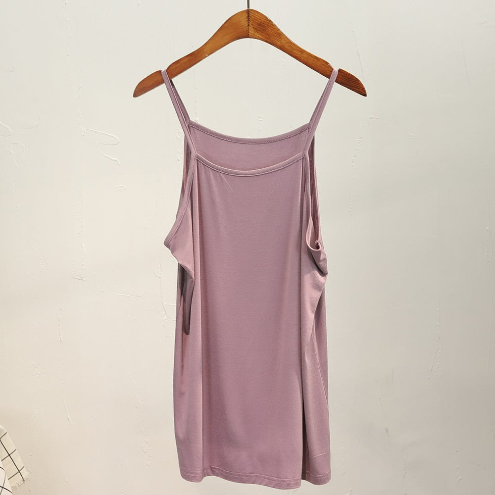 Women's Bamboo Fiber Camisole Front Back With Tops