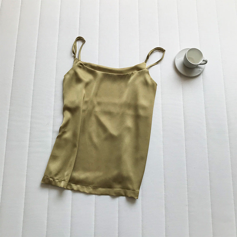 Women's Unique Satin Spaghetti Strap Camisole Tops