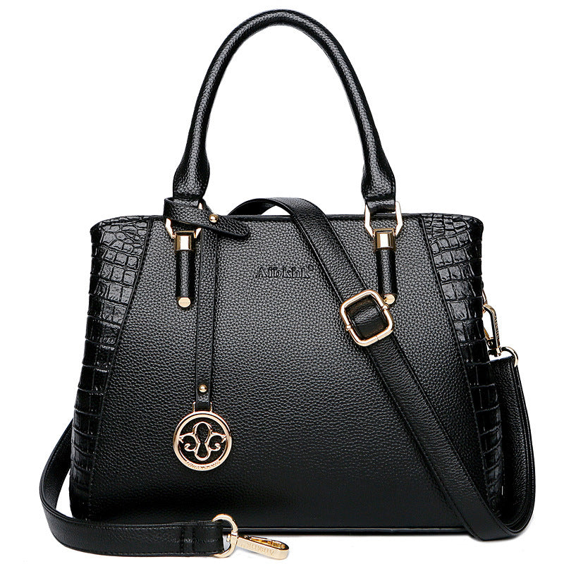 Women's Tide Alligator Print Simple Large Capacity Handbags