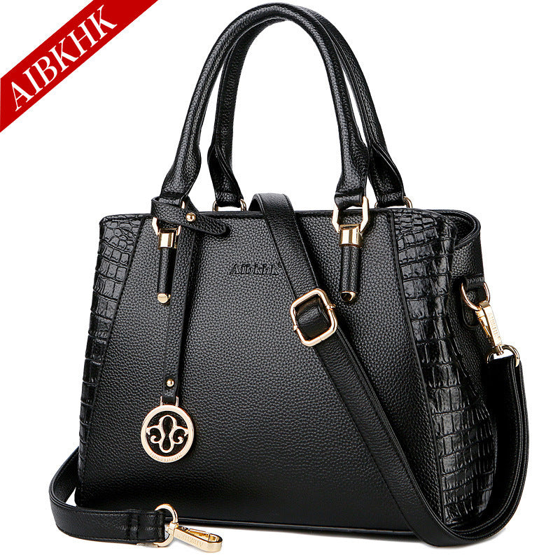 Women's Tide Alligator Print Simple Large Capacity Handbags