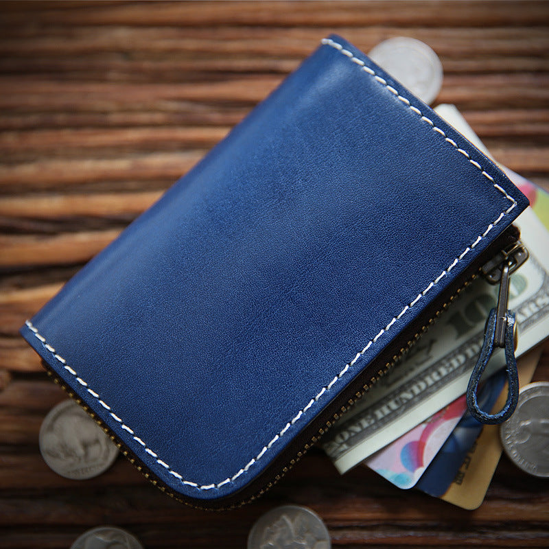 Men's Italy Leather First Layer Short Cowhide Coin Purses